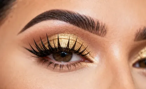 Kim K lash map, wispy spikes, cat eye dramatic lashes