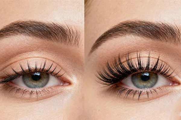 Eyelash Extensions Before and After